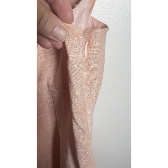 Banana Republic‎ Linen Kenza Mini Dress Babydoll Pink Size 6 Sundress NEW - Picture 8 of 14